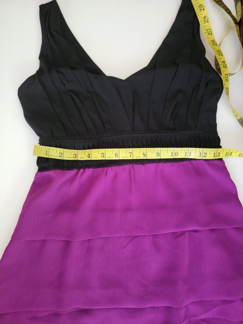 MAXANDCLEO BLACK / FUCHSIA RUFFLE DRESS - Picture 12 of 13